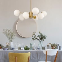 Blundell Frosted Glass 8 Light Pendant